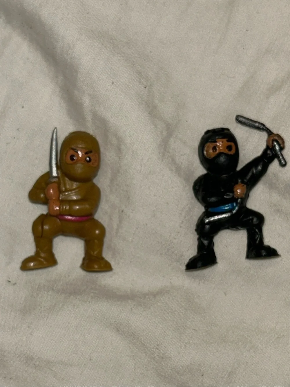 Vintage 1990s-2000s Multi Color Karate Ninjas Gum Ball Machine Toys Lot Of 10